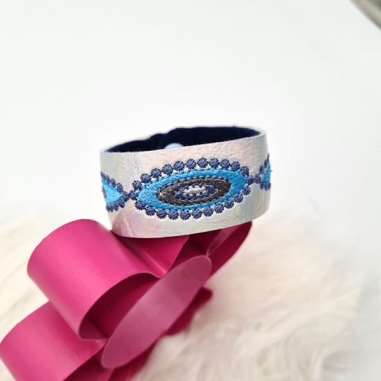 Preview: Armband Hologramm blau, 21cm lang